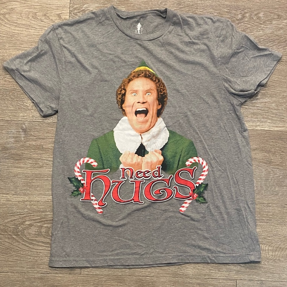 Mens Elf Christmas Pajama T-shirt Size Large